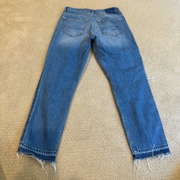 Abercrombie & Fitch Jeans Slim Straight Ankle Release Hem Boho Sz 27 #626113015 - Picture 11 of 13